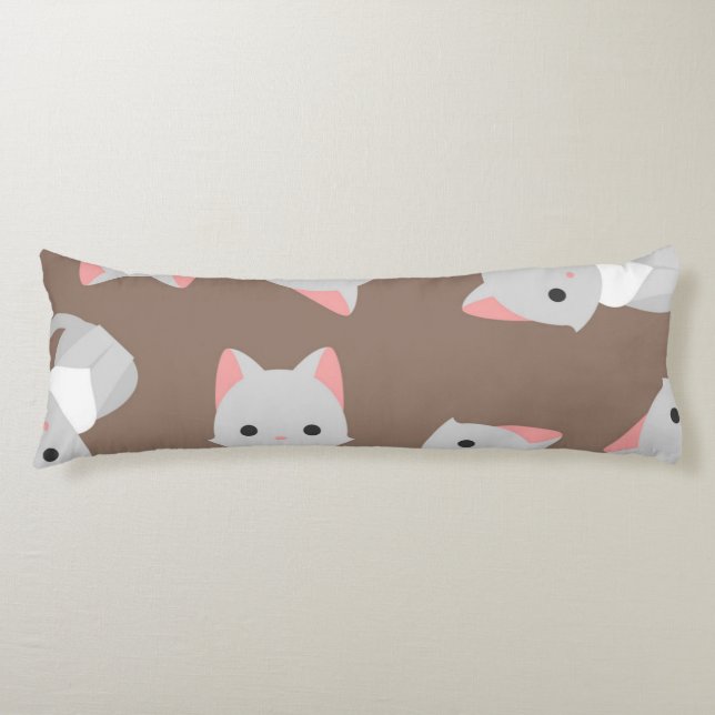 Cat pattern body pillow (Front)