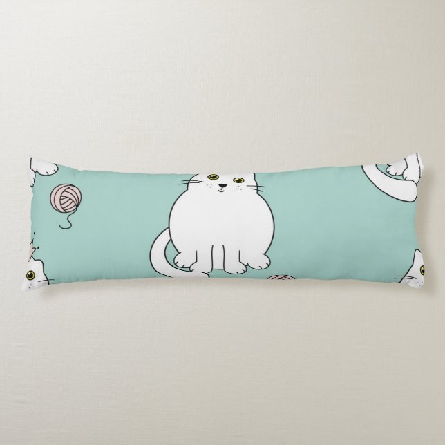 Cat pattern body pillow (Front)