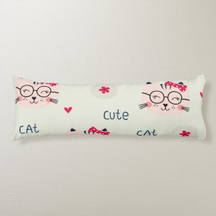 Cat pattern body pillow