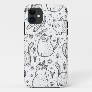 Cat pattern iPhone 11 case
