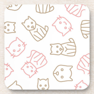 Cat pattern coaster