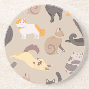 Cat pattern coaster