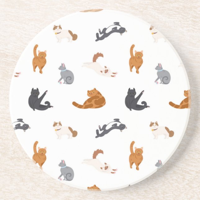 Cat pattern coaster (Front)