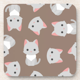 Cat pattern coaster