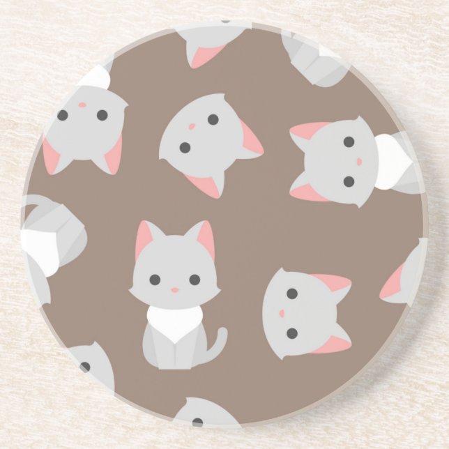Cat pattern coaster (Front)