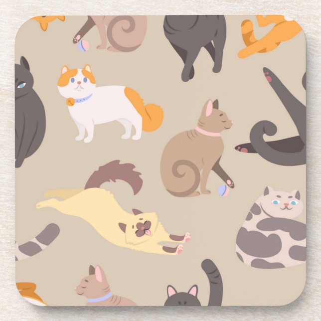 Cat pattern coaster (Front)
