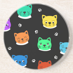 Cat pattern coaster