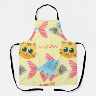  Cat Pattern Cute Colourful Pets Animals     Apron