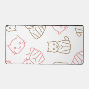 Cat pattern desk mat