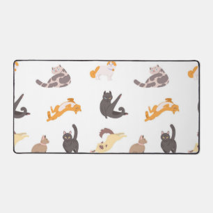 Cat pattern desk mat