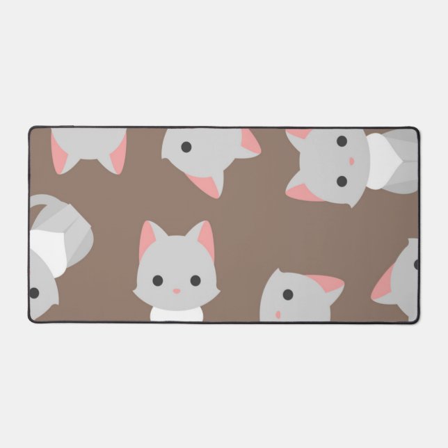 Cat pattern desk mat (Front)