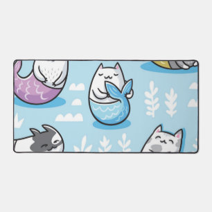 Cat pattern desk mat