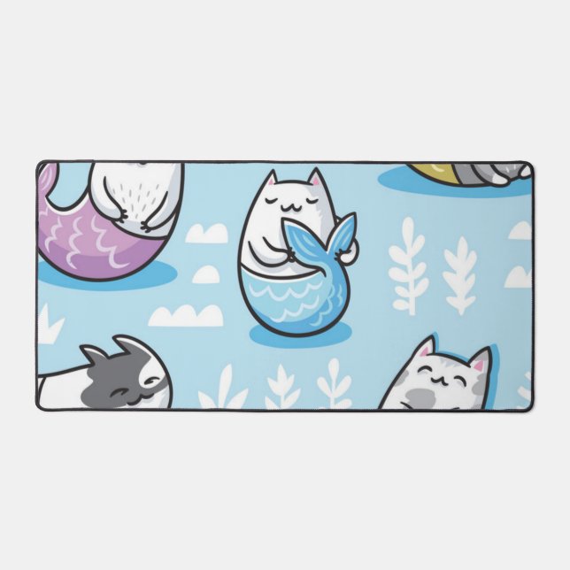 Cat pattern desk mat (Front)