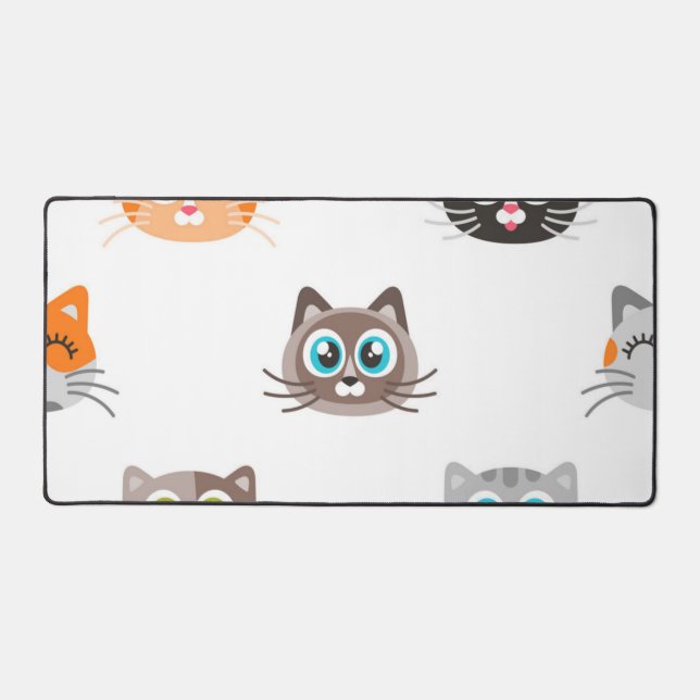 Cat pattern desk mat (Front)