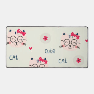 Cat pattern desk mat
