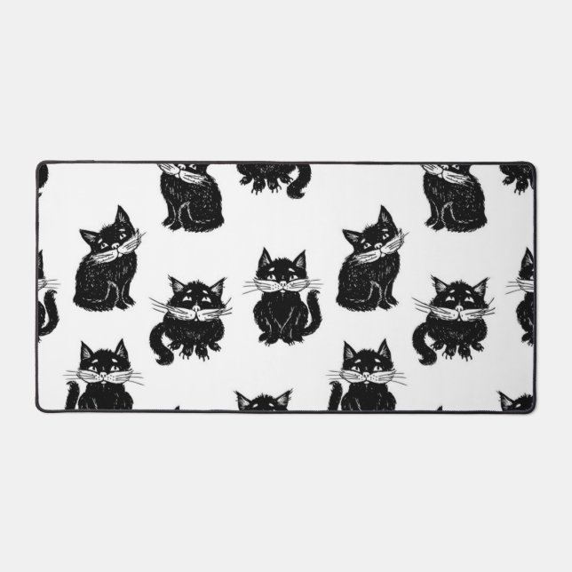 Cat pattern desk mat (Front)