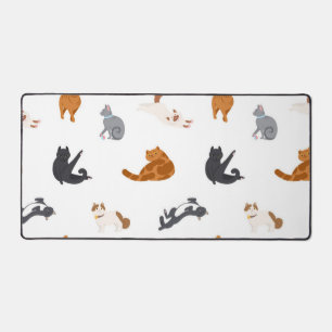 Cat pattern desk mat