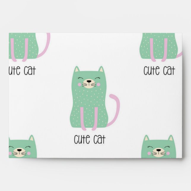 Cat pattern envelope (Front)