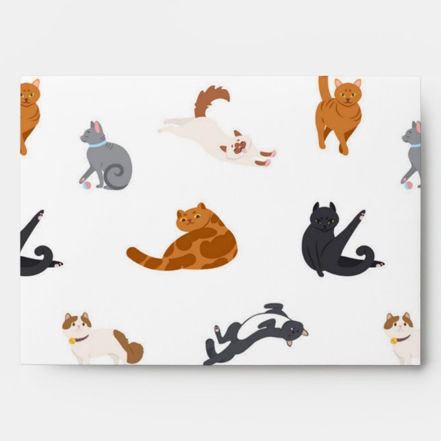 Cat pattern envelope (Front)