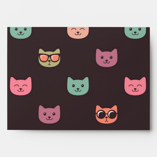 Cat pattern envelope (Front)