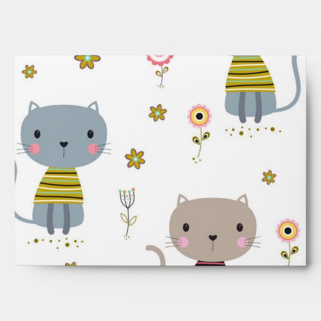 Cat pattern envelope (Front)