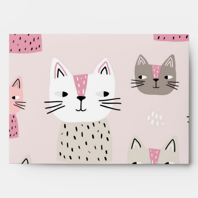 Cat pattern envelope (Front)