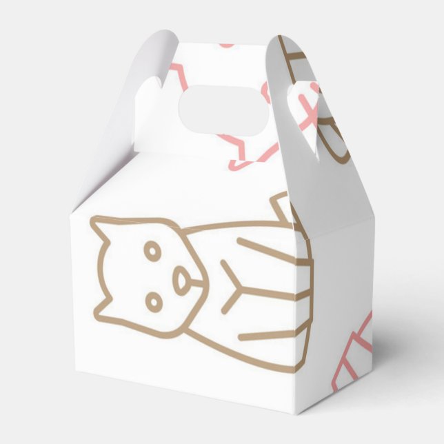 Cat pattern favor box (Front Side)