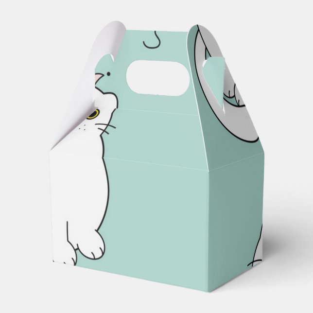 Cat pattern favor box (Front Side)
