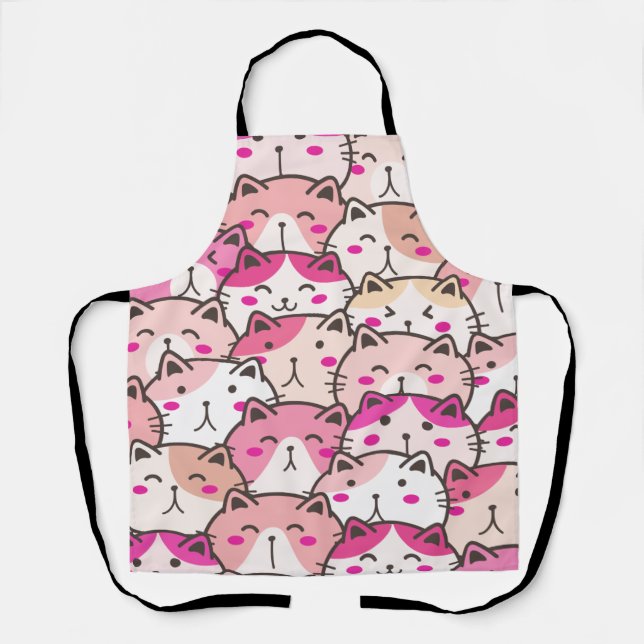 Cat Pattern Funny Colourful Pets Animals    Apron (Front)