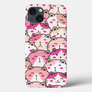 Cat Pattern Funny Colourful Pets Animals    iPhone 13 Case