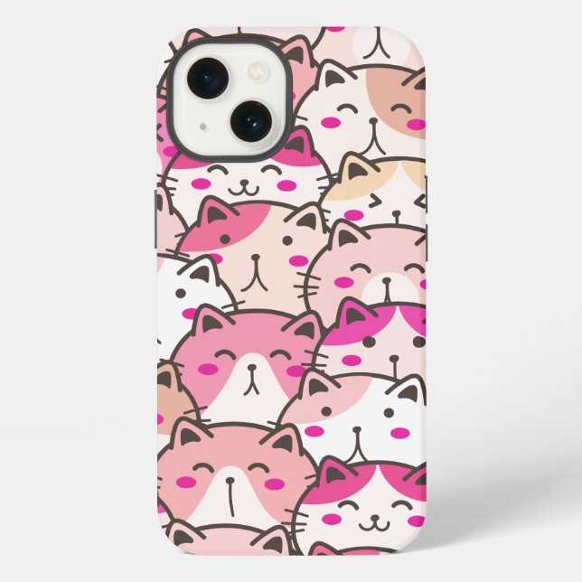 Cat Pattern Funny Colourful Pets Animals    iPhone Case (Back)