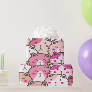 Cat Pattern Funny Colourful Pets Animals  Wrapping Paper