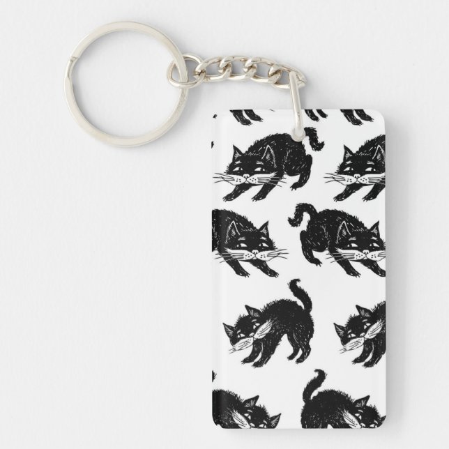 Cat pattern keychain (Front)
