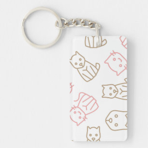 Cat pattern keychain
