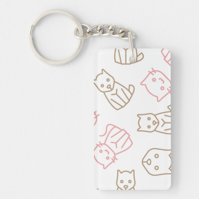 Cat pattern keychain (Front)