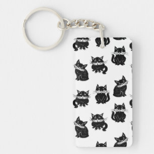 Cat pattern keychain
