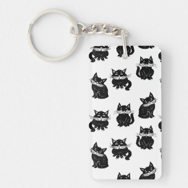 Cat pattern keychain (Front)