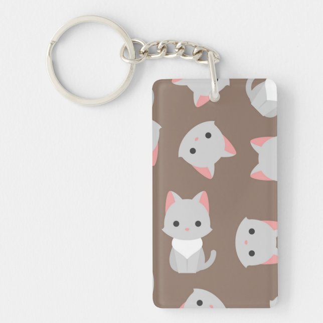 Cat pattern keychain (Front)