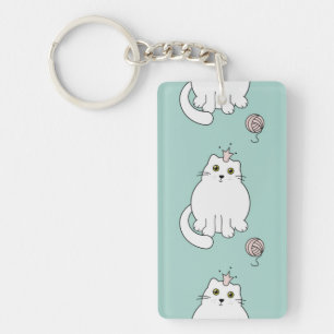 Cat pattern keychain