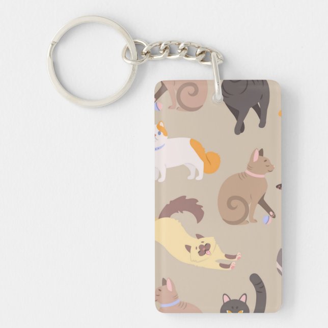 Cat pattern keychain (Front)