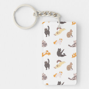 Cat pattern keychain