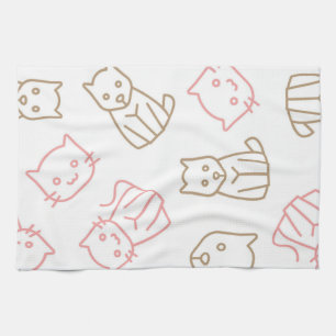 Cat pattern kitchen towel
