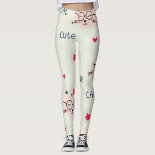 Cat pattern leggings