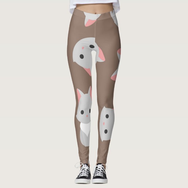 Cat pattern leggings (Front)
