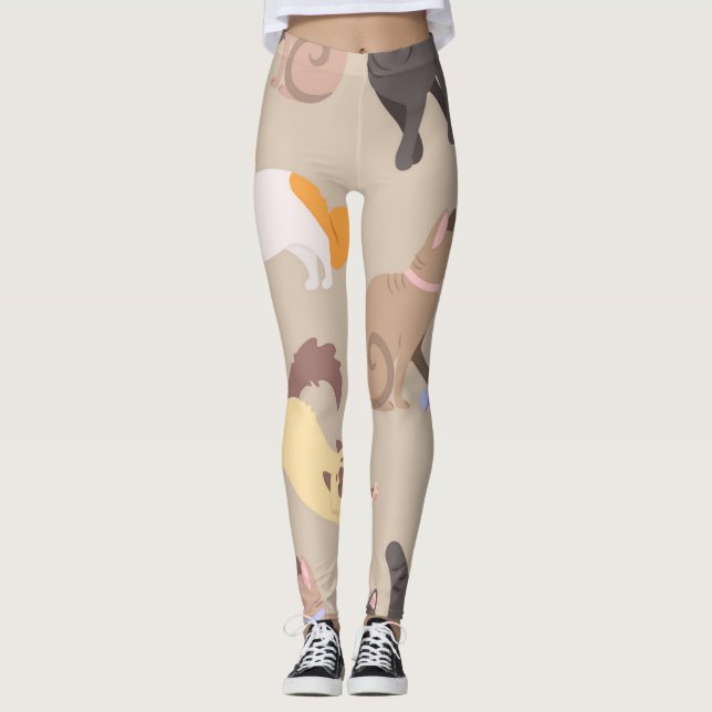 Cat pattern leggings (Front)