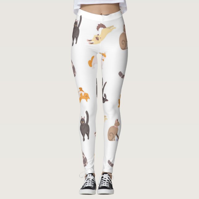 Cat pattern leggings (Front)