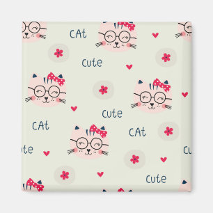 Cat pattern magnet