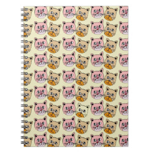 cat pattern, meow notebook
