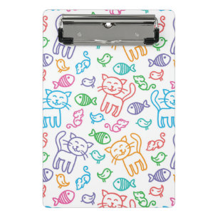 cat pattern mini clipboard