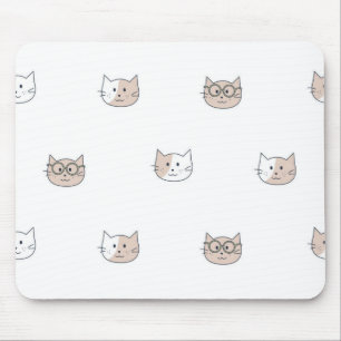 Cat pattern mouse pad